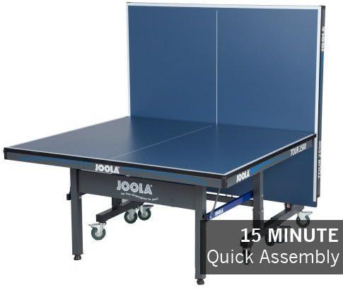 JOOLA Tour 2500 Folding Blue MDF Table Tennis Table with Net