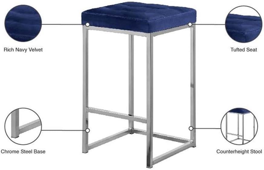 Derik Upholstered Stool with Metal Frame