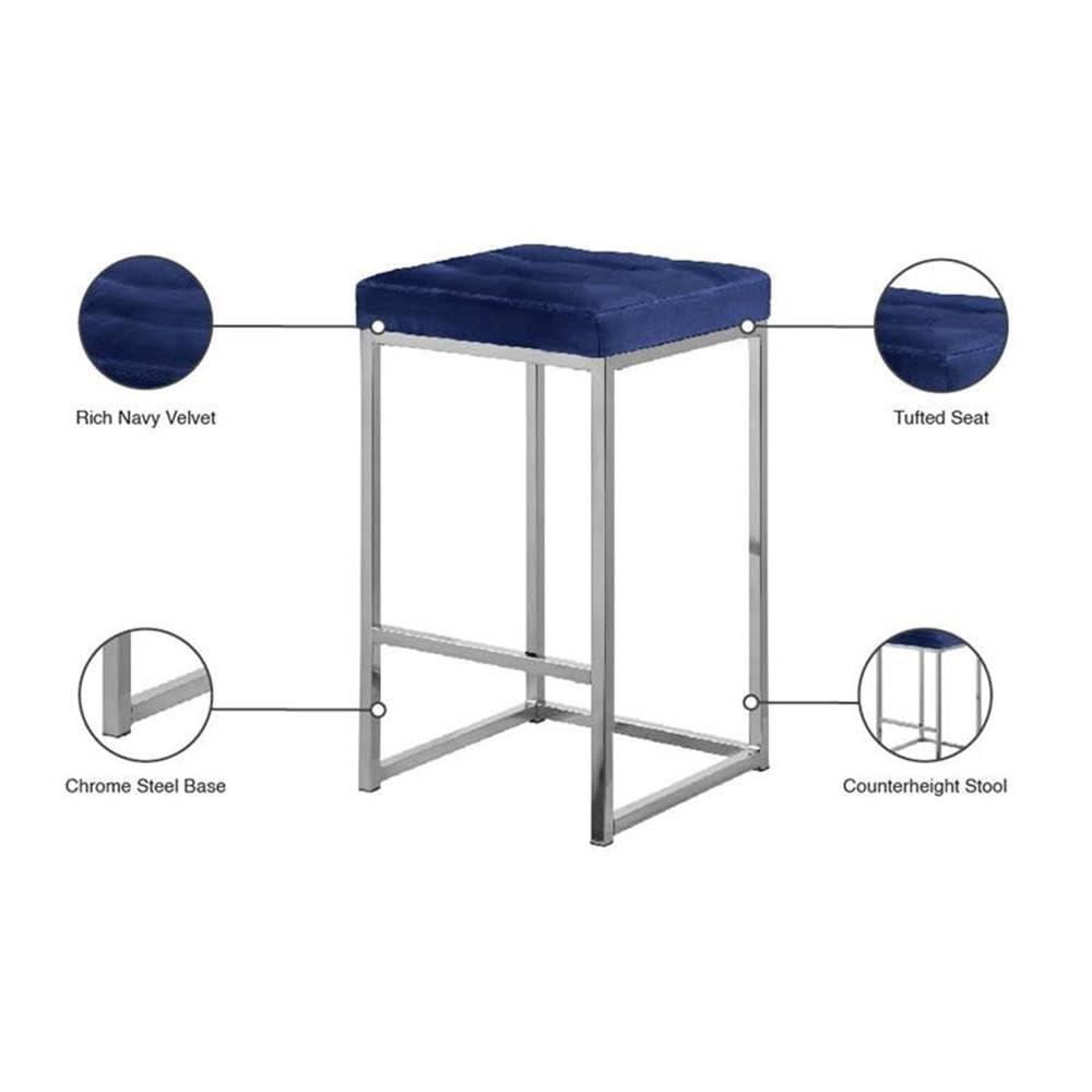 Derik Upholstered Stool with Metal Frame