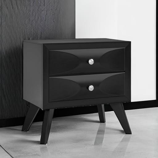 Yaheetech Modern Vintage 2-Drawer Nightstand End Table for Living Room