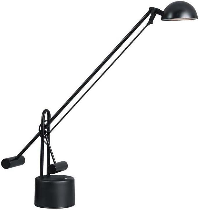 Adjustable Black Metal LED Desk Lamp for Kids