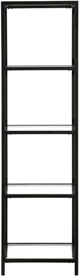 Evelyn&Zoe Celine 18" Wide Rectangular Bookcase, Blackened Bronze