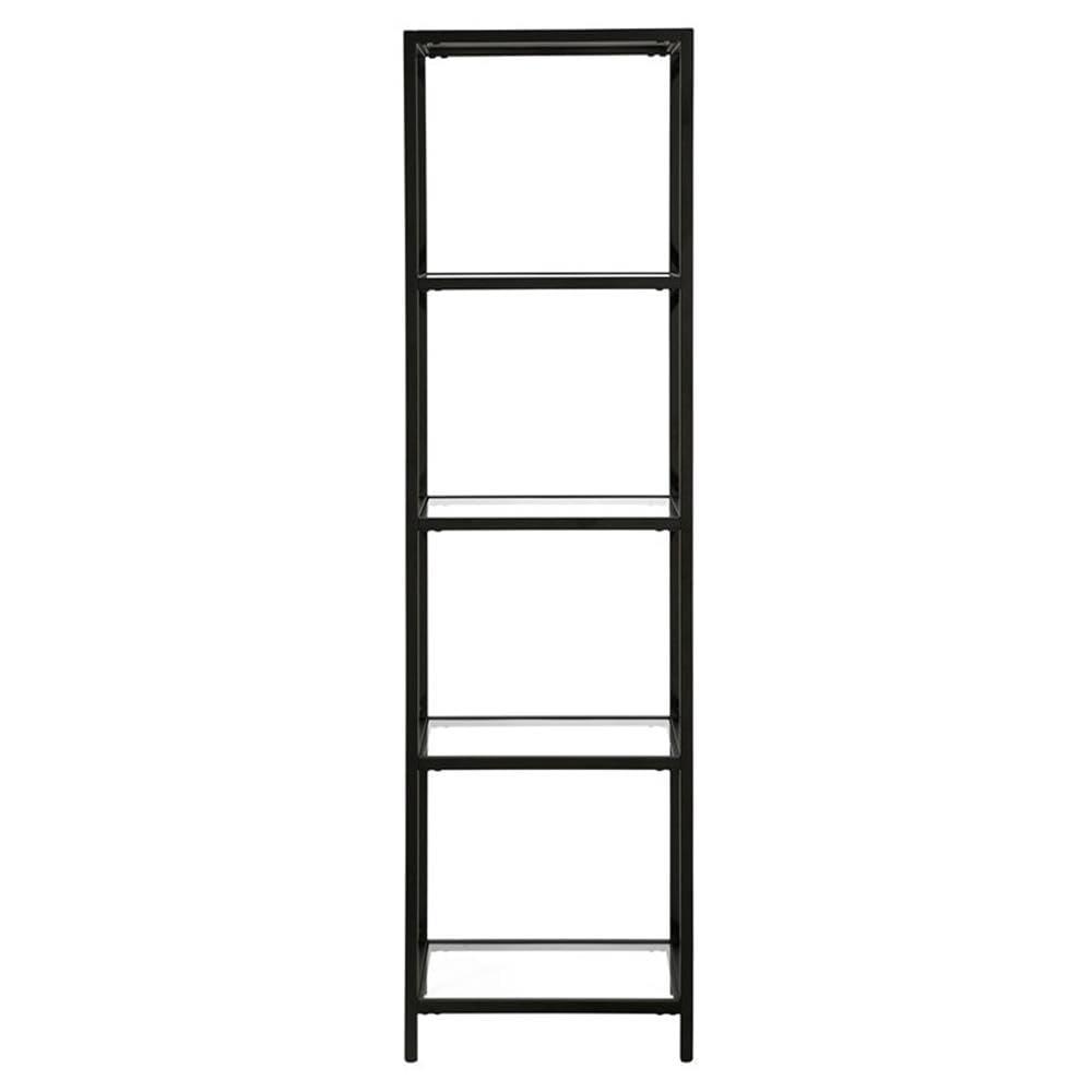 Evelyn&Zoe Celine 18" Wide Rectangular Bookcase, Blackened Bronze