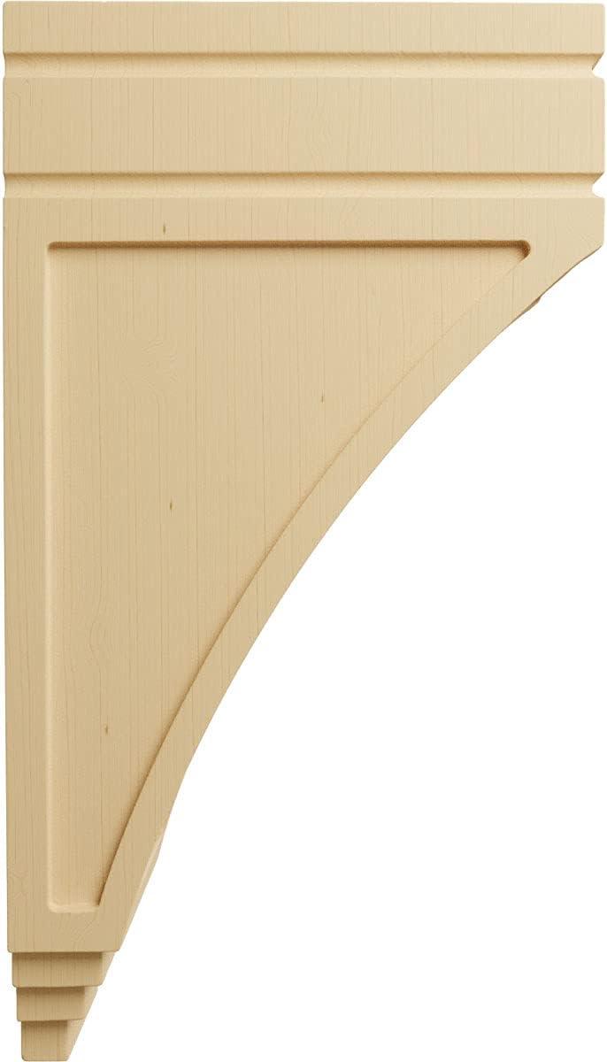 Ekena Millwork 5"W x 7 3/4"D x 14"H Large San Juan Wood Corbel, Alder