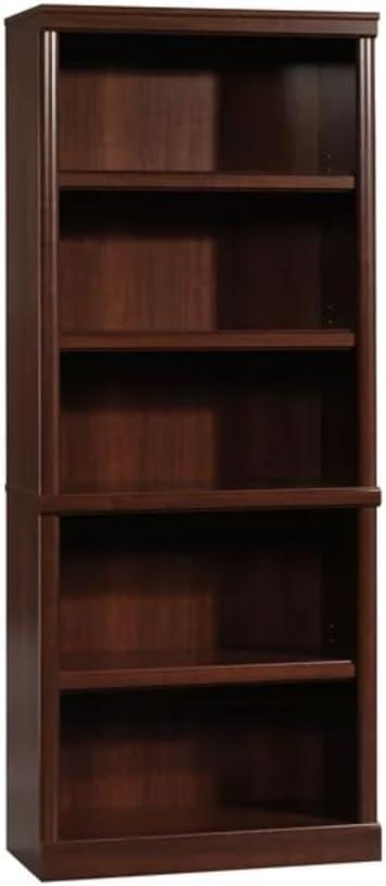 70" 5 Shelf Bookcase Select Cherry Red - Sauder: Transitional Style, MDF Frame, Adjustable Shelves