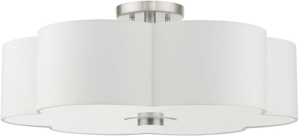 Livex Lighting Chelsea 5 - Light Semi-Flush Mount in  Brushed Nickel