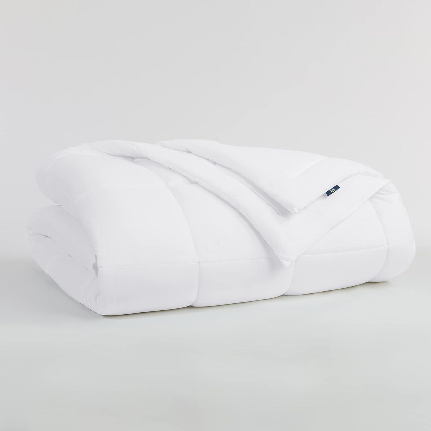 Serta ComfortSure Edredón Alternativo de Plumón, Relleno de Edredón Acolchado, Twin XL 92” x 68”, Blanco