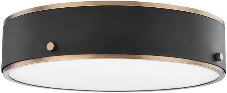 Oslo Flush Mount Light - Brass and Black / 16" Dia