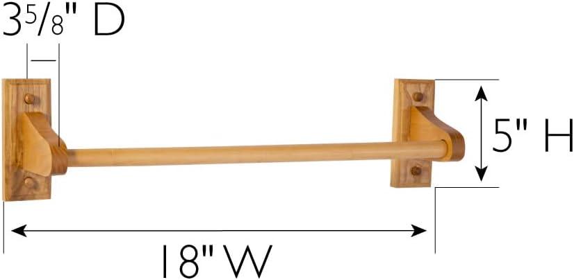 Design House  Dalton Towel Bar in Honey Oak, 18-Inch