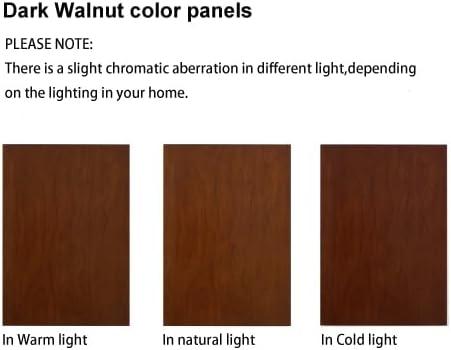 Dolonm Curio Cabinet with Tempered Glass Doors, Curio Cabinets with Mirrored Back Panel and Adjustable Shelves, Lighted Display Cabinet for Home, Office, E26 Light Bulb Not Included, Walnut, 3 Tier