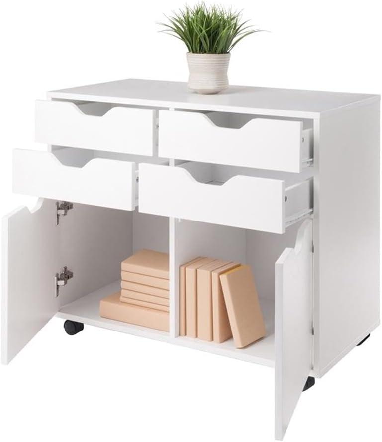 Halifax 2 Sections Mobile Storage Cabinet - Winsome