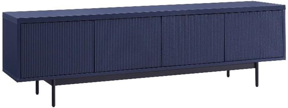 Evelyn&Zoe Whitman Rectangular TV Stand for TV's up to 75", Dark Blue