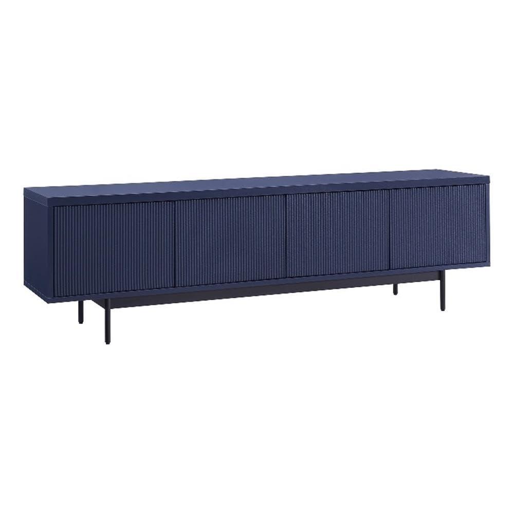 Evelyn&Zoe Whitman Rectangular TV Stand for TV's up to 75", Dark Blue