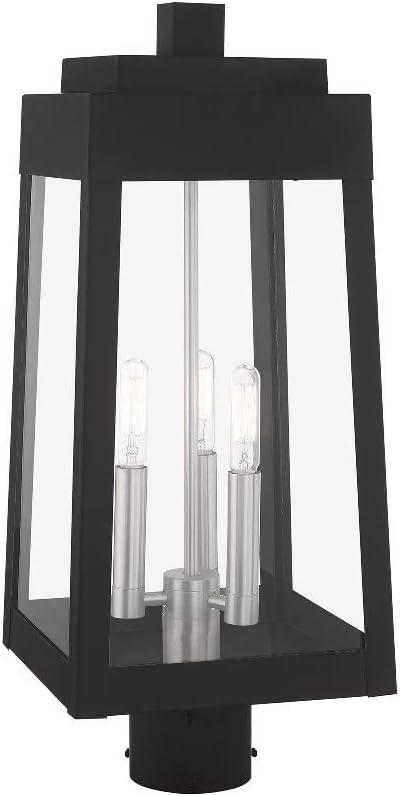 Livex Lighting - Oslo - 3 Light Outdoor Post Top Lantern in Mid Century Modern