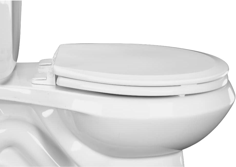 White Round Closed Front Plastic Toilet Seat