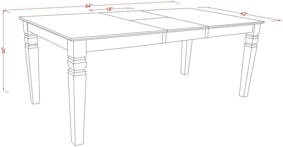 Linen White Extendable Hardwood Dining Table