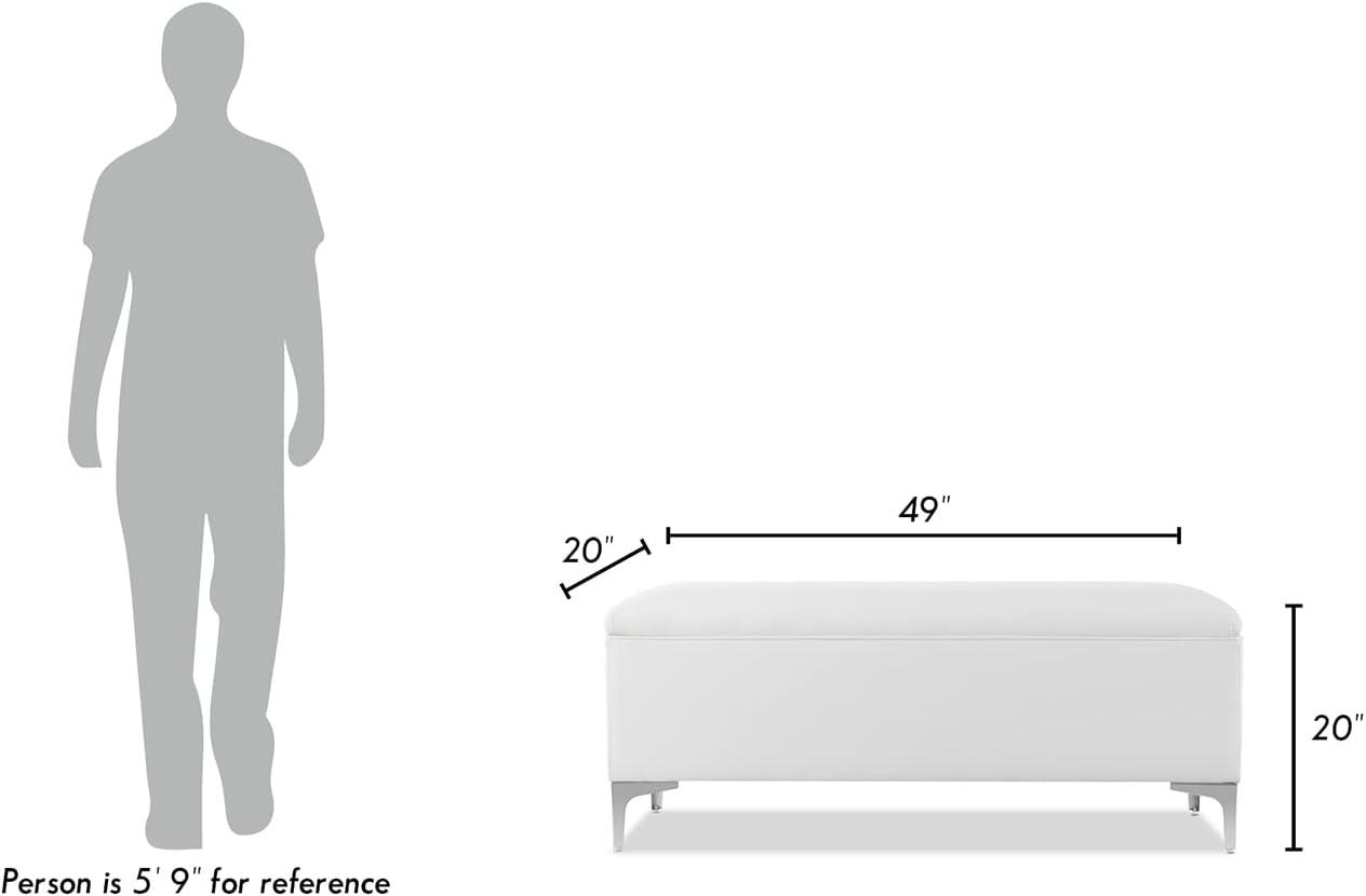 Madelyn Storage Bench Bright White