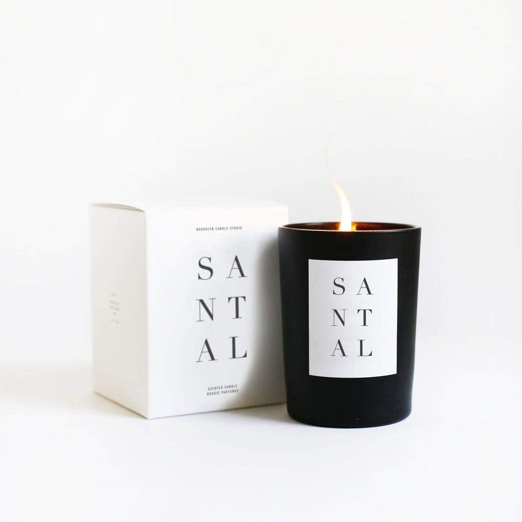 Santal Noir Scented Soy Candle in Black