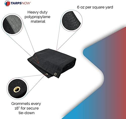 Tarps Now Heavy Duty Mesh Tarps, (8' X 16') with Grommets - 75% Sunblock Shade Cloth Tarp for Patio Screen, Wind Block, Privacy Screen, Canopies, Dump Trucks, Pool Cover - Black