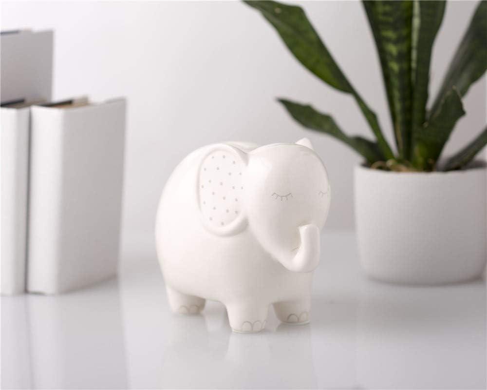 Pearhead Ceramic Elephant Bank - White