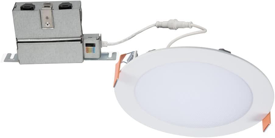 Halo Modern 6" Matte White LED Canless Recessed Downlight Kit