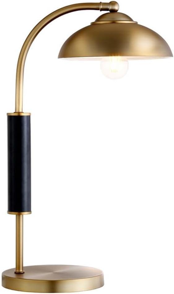 Henn&Hart 9" Brass/Matte Black Metal Table Lamp