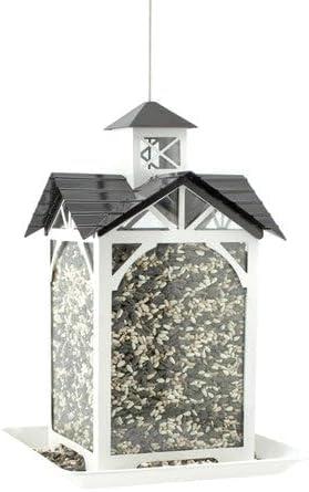 Woodlink Modern Farmhouse Metal & Glass Stable Bird Feeder - White