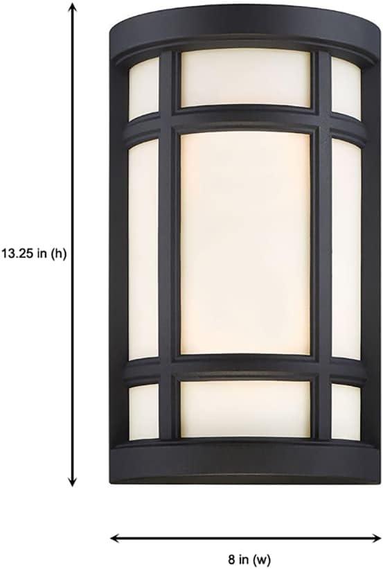 Matte Black Opal Glass 13" Wall Sconce