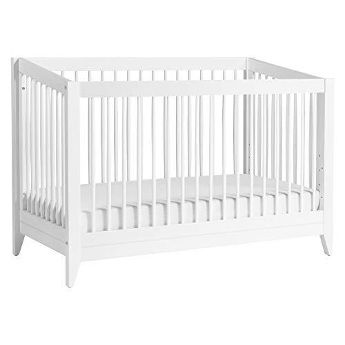 Sprout White 4-in-1 Convertible Crib with Tapered Feet