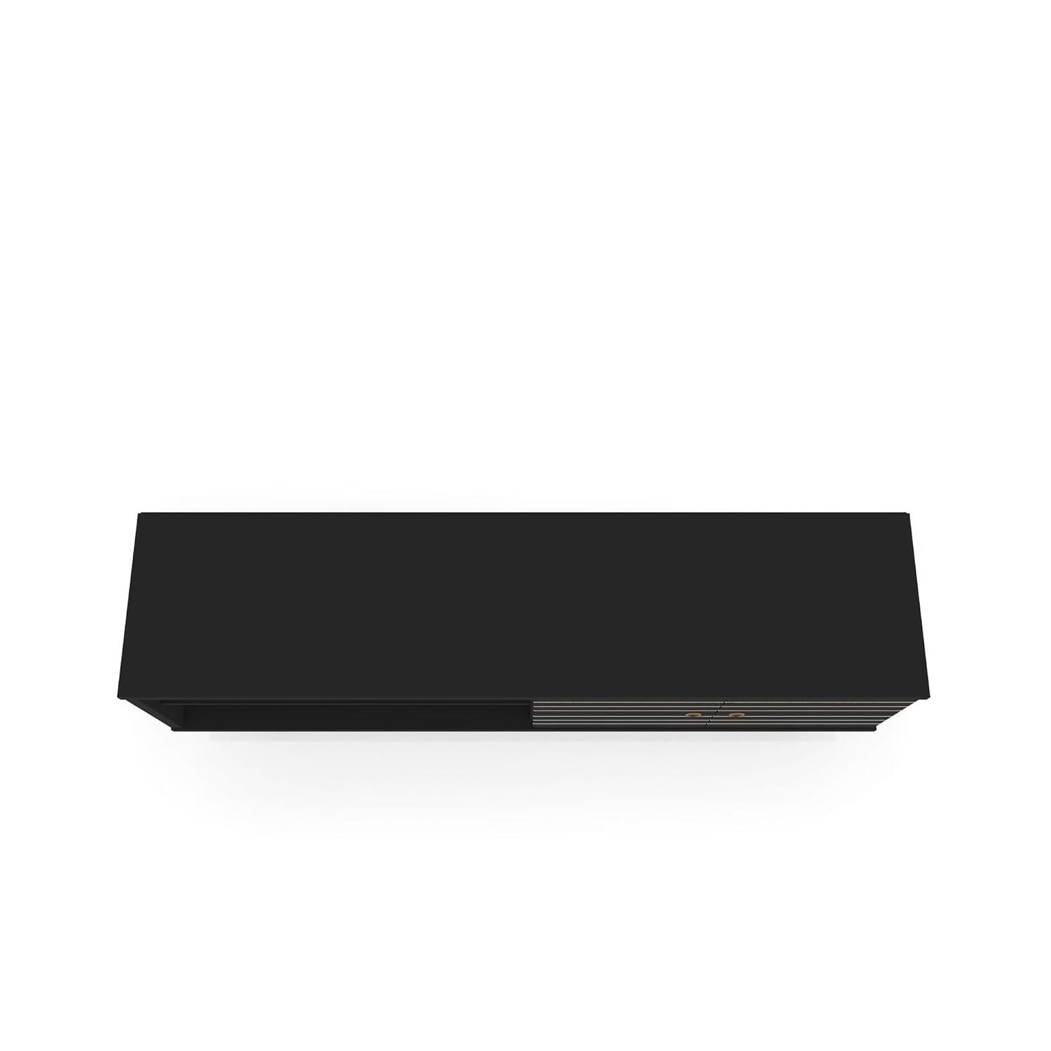 Liberty 2 Shelves and 2 Doors TV Stand for TVs up to 60" Black - Manhattan Comfort