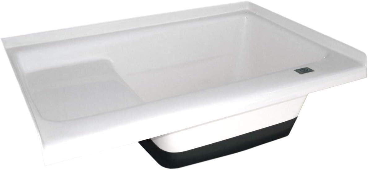 Polar White ABS Plastic Sit-In Step Tub with Right Hand Drain