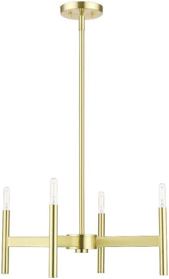 Livex Lighting Copenhagen 4 - Light Chandelier in  Satin Brass