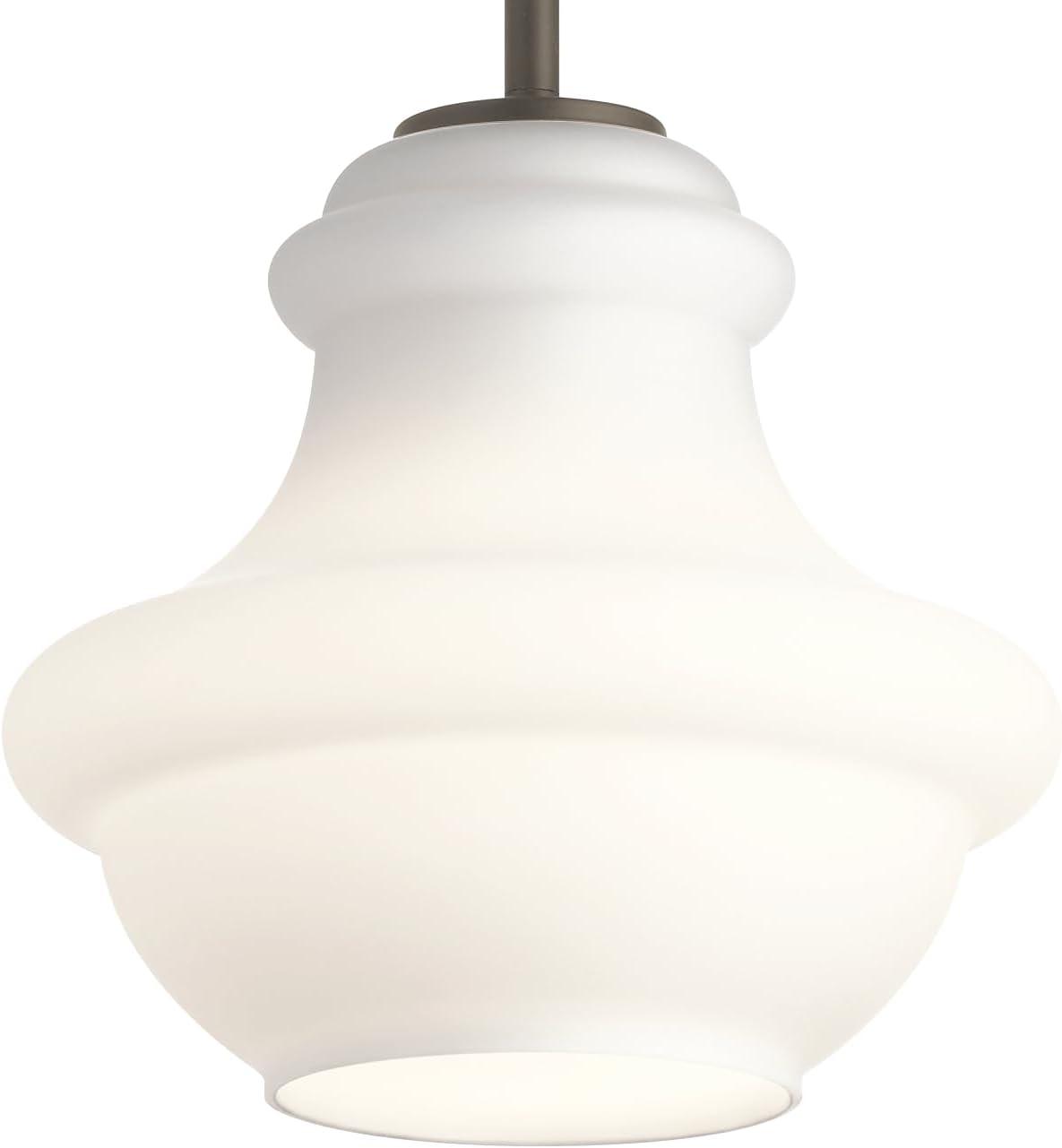 Everly 9.25" 1 Light Mini Schoolhouse Pendant Mercury Glass Brushed Nickel