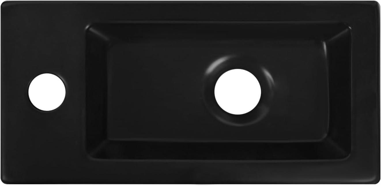 Liberty 14.57'' x 7'' Vitreous China Rectangular Wall Mount Bathroom Sink with Left Faucet Hole for Small Space