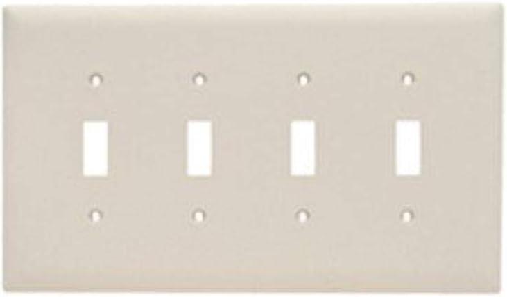 Light Almond 4-Gang Jumbo Nylon Wall Plate