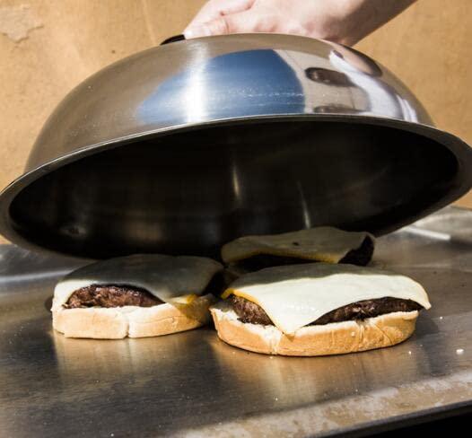 Compact 12-Inch Stainless Steel Round Basting Cover