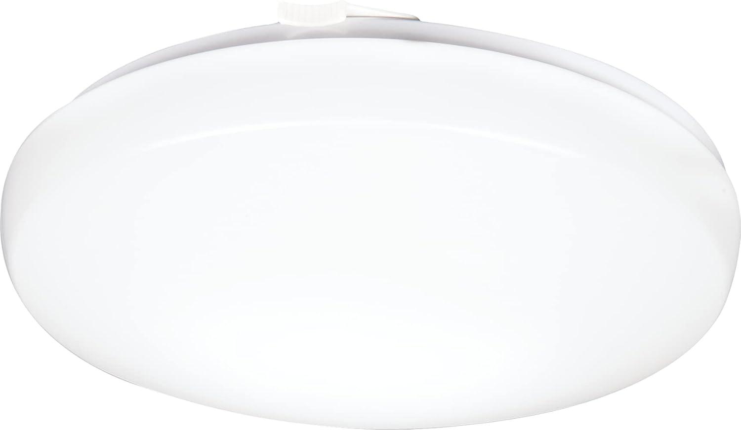 White 14-Inch Round LED Flush Mount Light