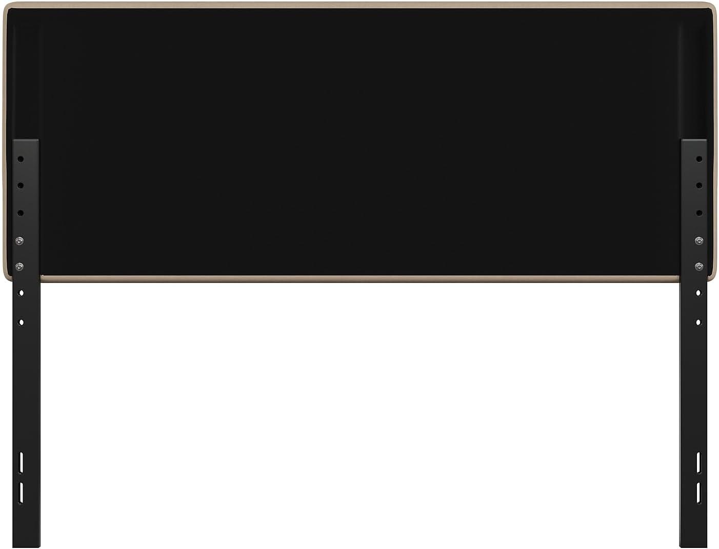 Flash Furniture Paxton Queen Channel Stitched Fabric Upholstered Headboard, Adjustable Height from 44.5" to 57.25" - Cream