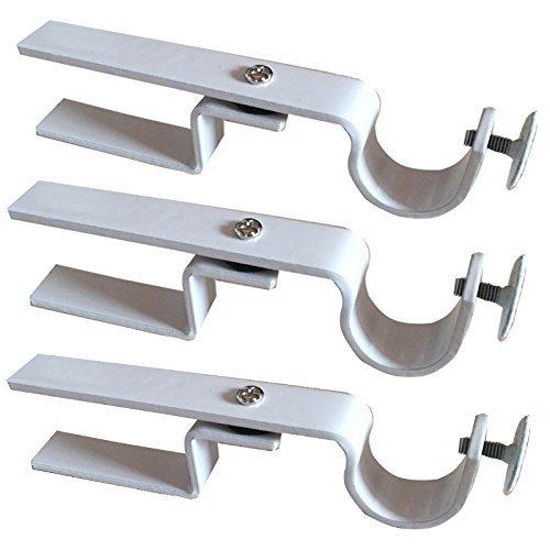 NoNo Bracket - Inside Mounted Blinds Curtain Rod Bracket Attachment (White Set of 3)