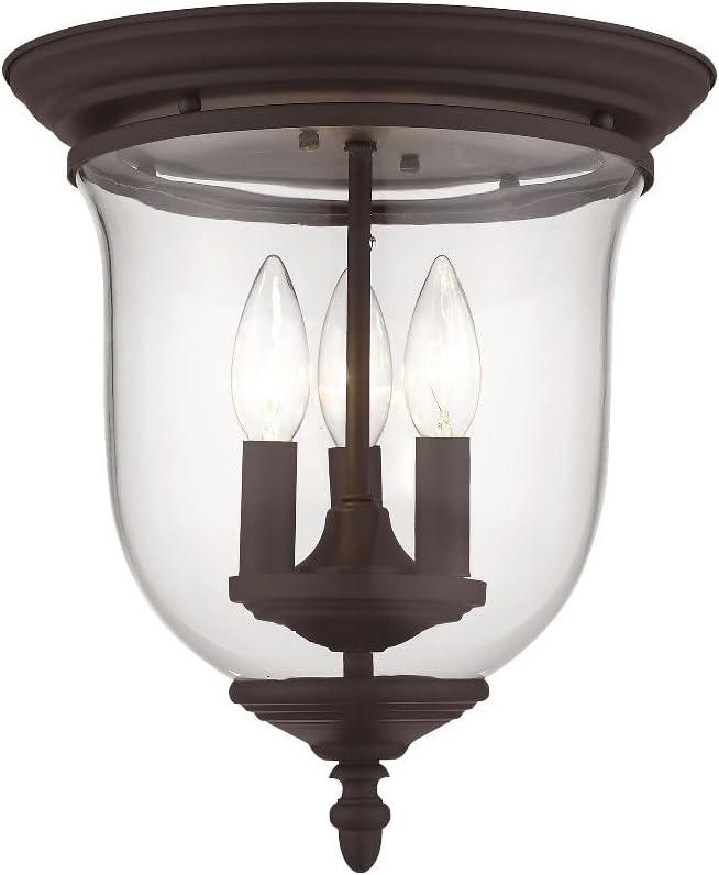 Livex Lighting Legacy 3 - Light Flush Mount in  Antique Brass