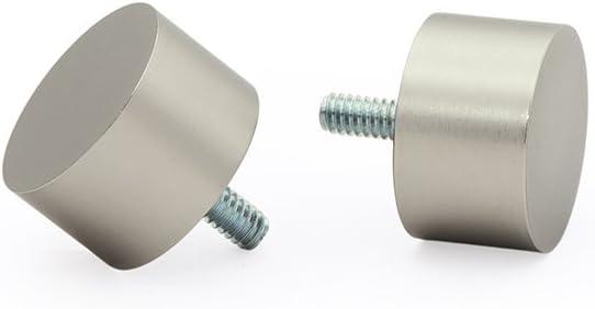 Ivilon Drapery Window Curtain Rod - End Cap Style Design 1 Inch Pole. 48 to 86 Inch Color Brushed Nickel