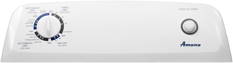 Amana 6.5 cu ft 240 mV White Electric Automatic Dryer