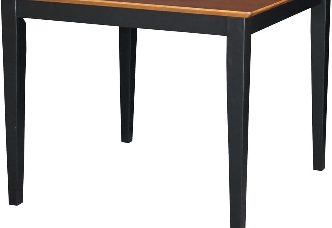 Rossville 36" Square Solid Wood Dining Table with Shaker Legs - Black Cherry