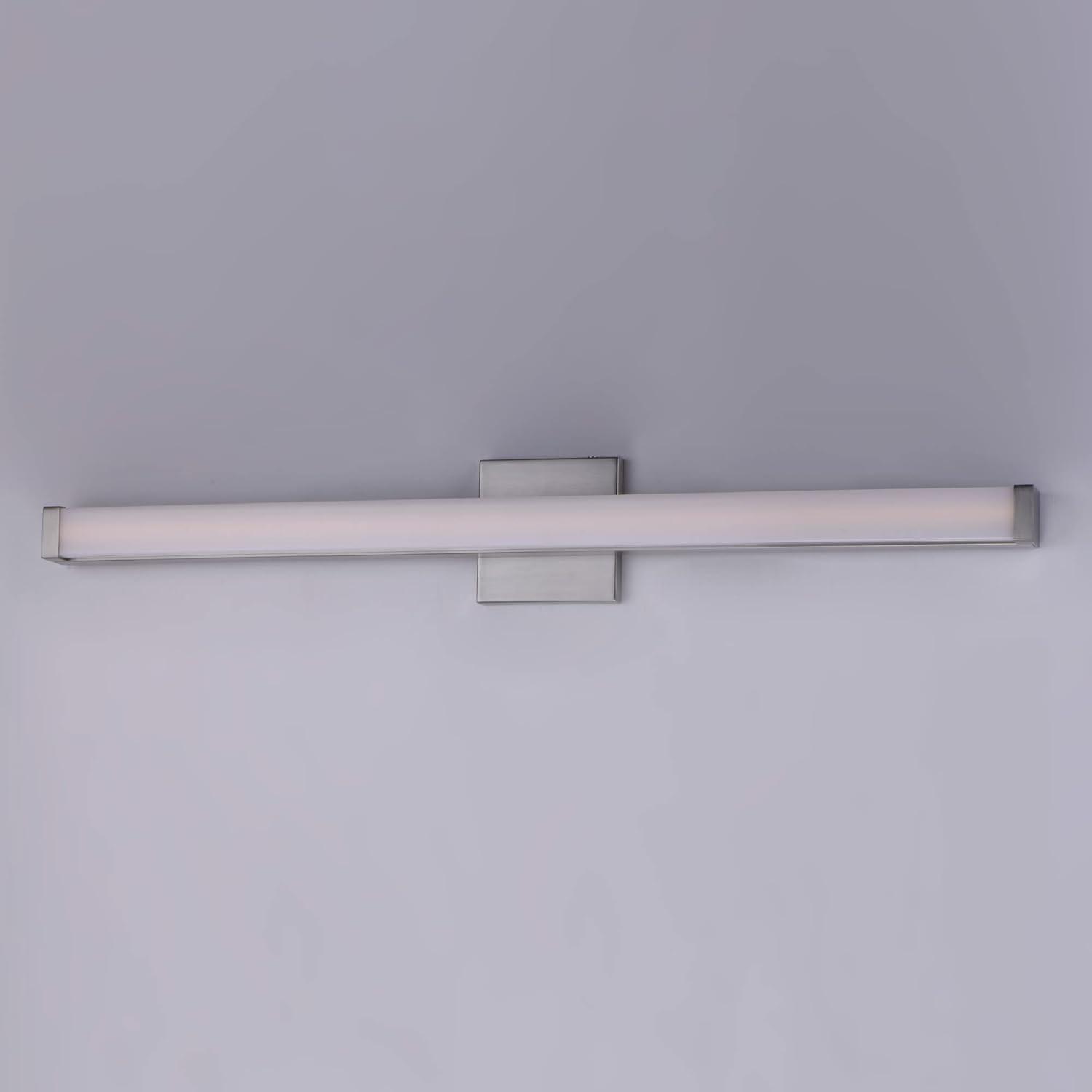 Elysian 24" Gold Cylinder Dimmable LED Vanity Light with White Acrylic Shade