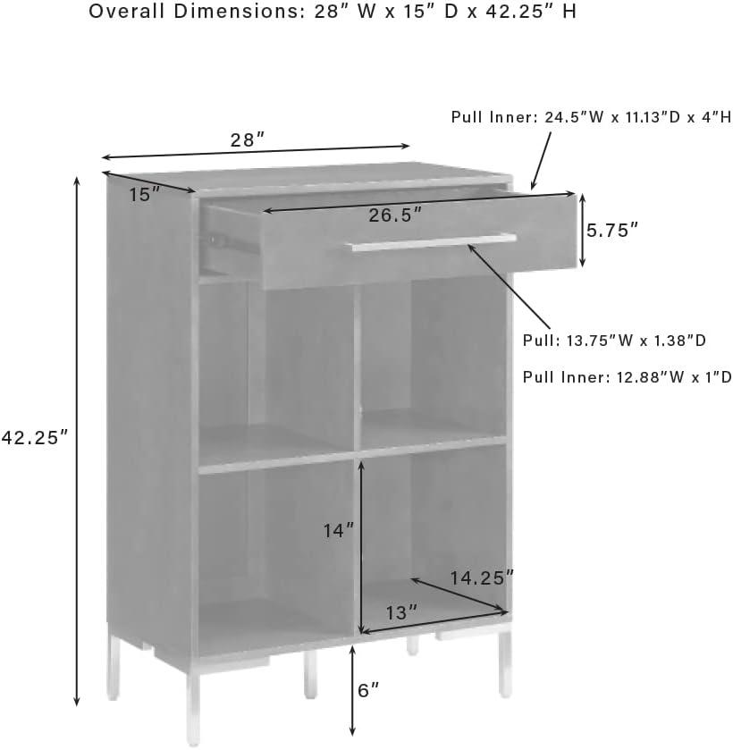 42.25" Juno Record Storage Cube Bookcase - Crosley