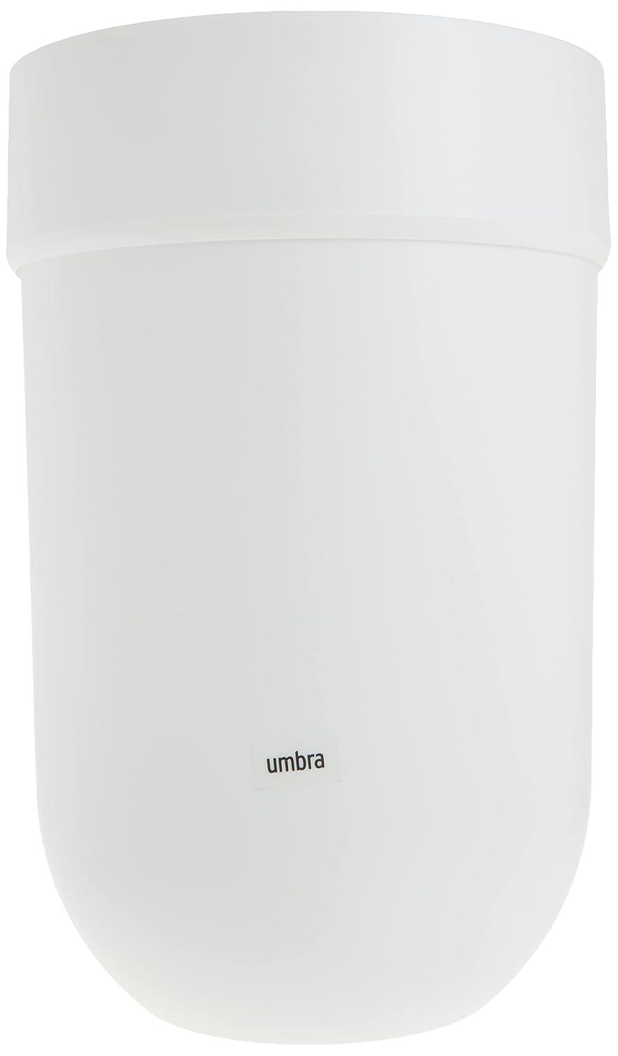 Sleek 1.6 Gallon White Plastic Swing-Top Waste Bin