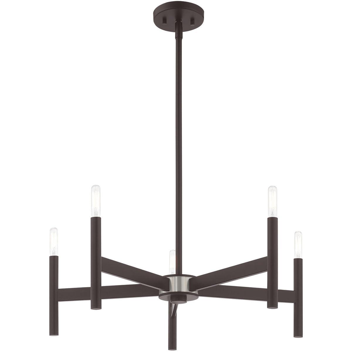 Livex Lighting Copenhagen 5 - Light Chandelier in  Bronze