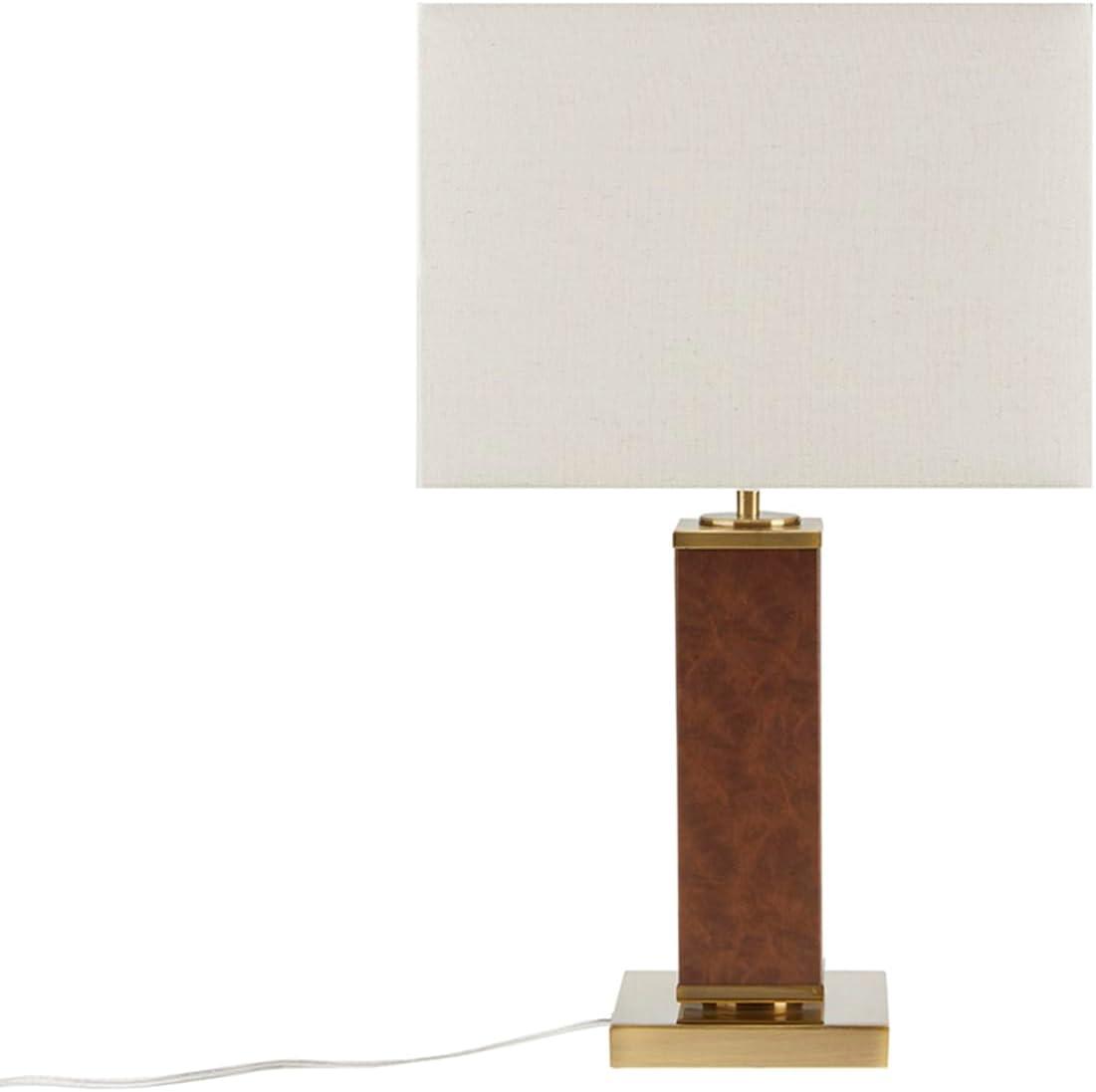 22" H Faux Leather Table Lamp