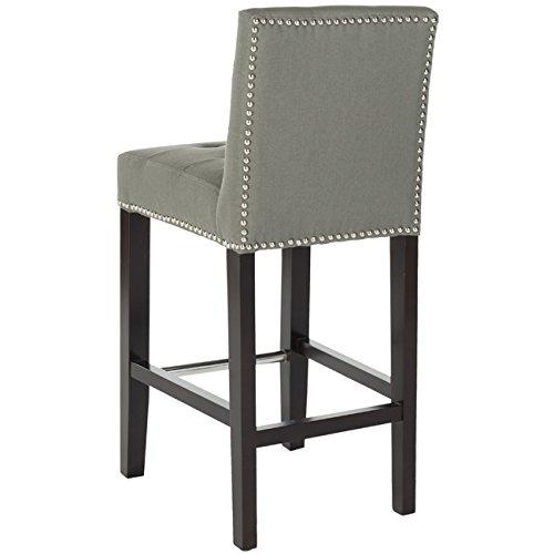 Thompson 23.9" Counter Stool with Silver Nail Heads - Seamist - Safavieh