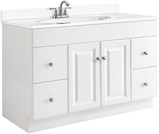 Design House Wyndham 48-Inch Bathroom Vanity Without Top in White